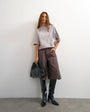 Topshop X Cara open back tee in grey