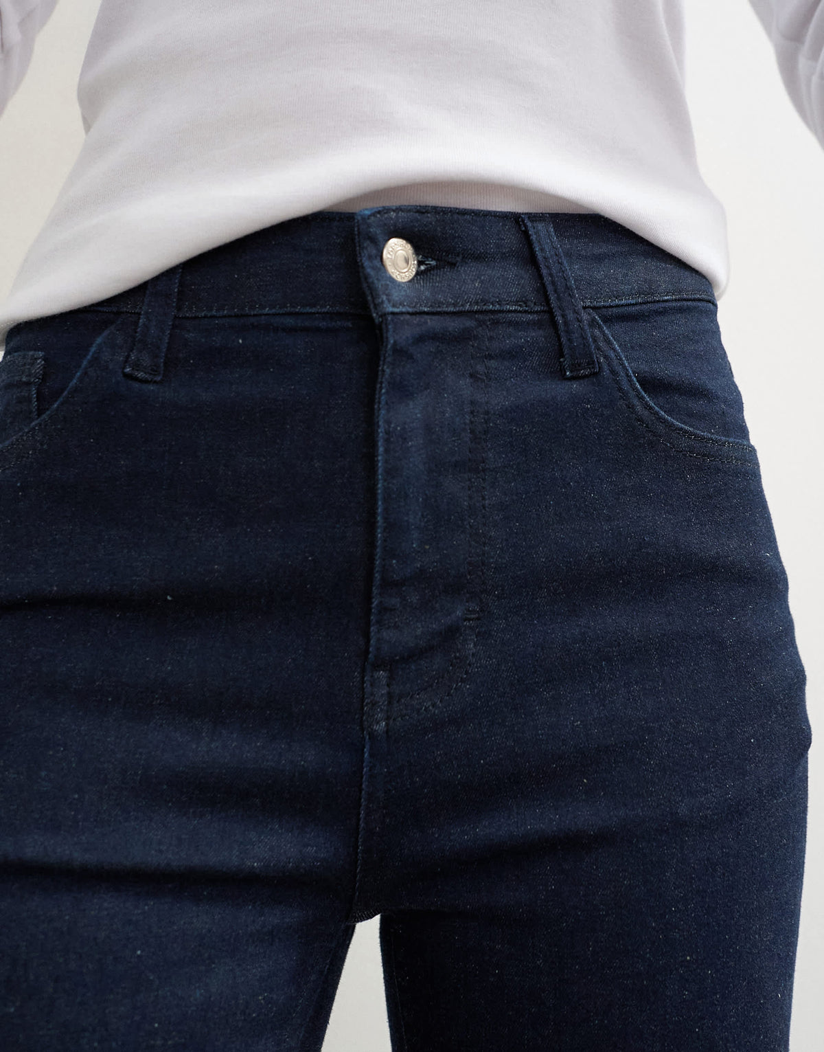 Topshop denim 3/4 capris jeans in rinse
