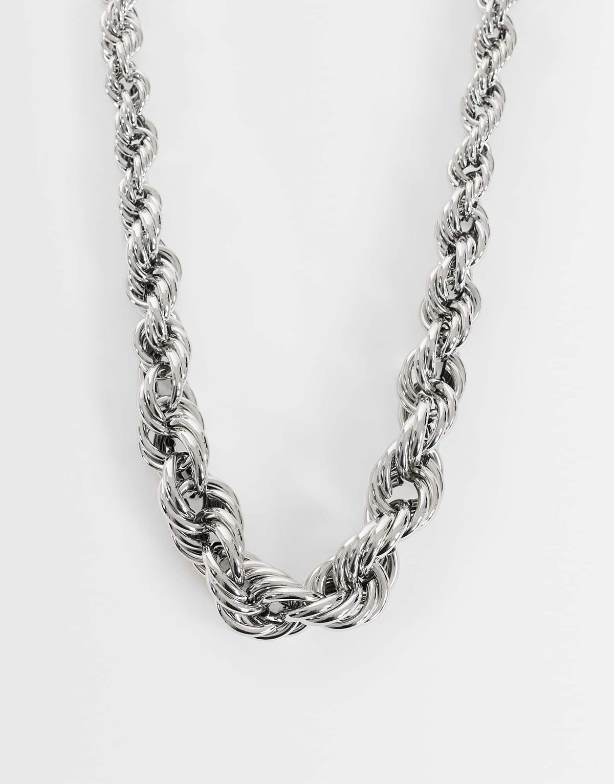 Topshop Mia twist necklace in silver