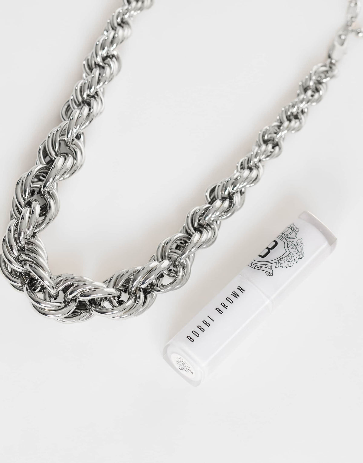 Topshop Mia twist necklace in silver