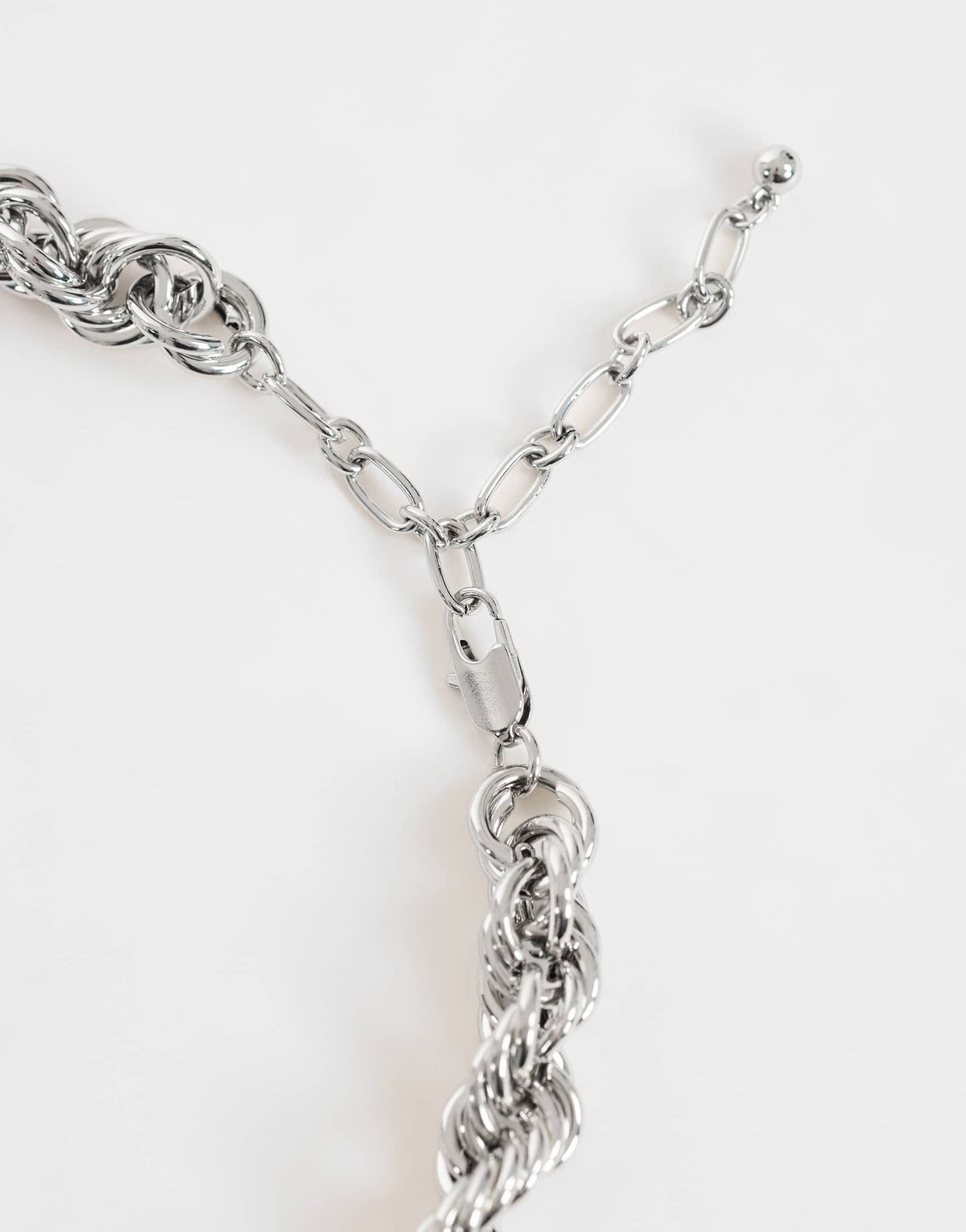 Topshop Mia twist necklace in silver