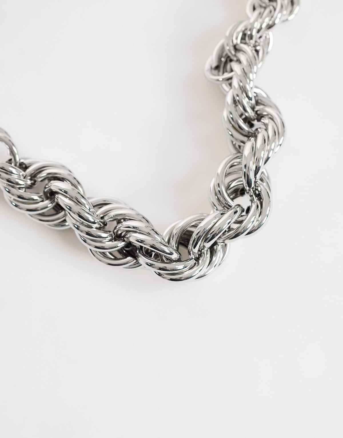 Topshop Mia twist necklace in silver