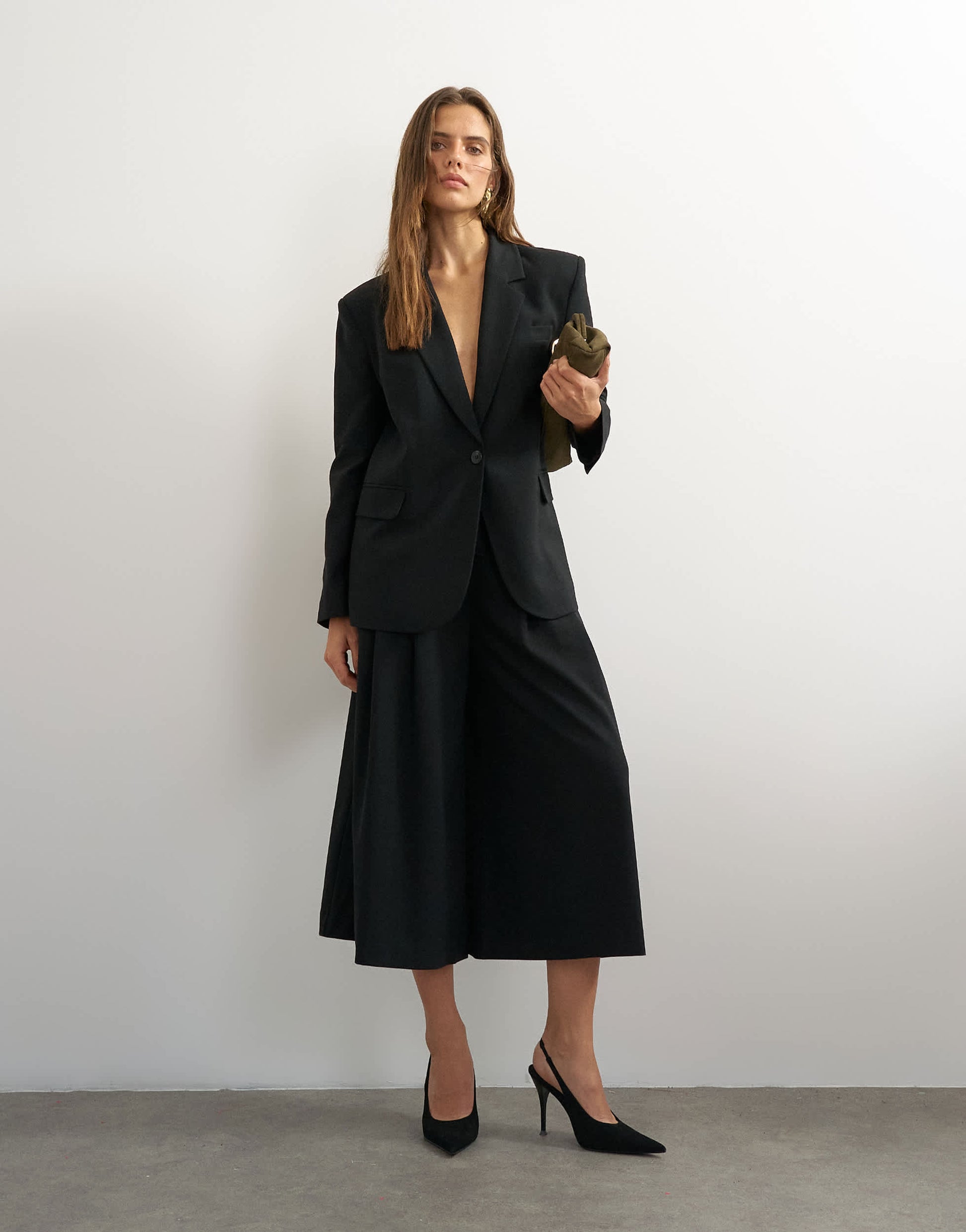 Topshop boyfriend single breasted blazer in black