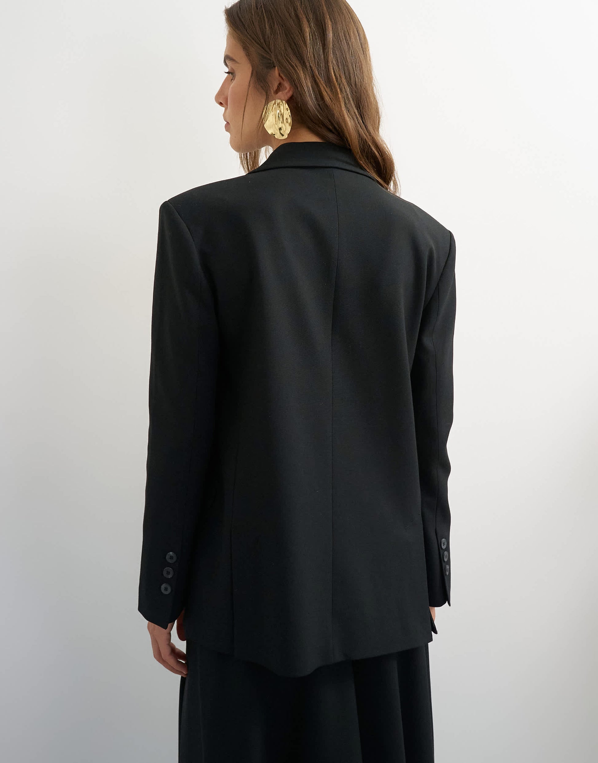 Topshop boyfriend single breasted blazer in black