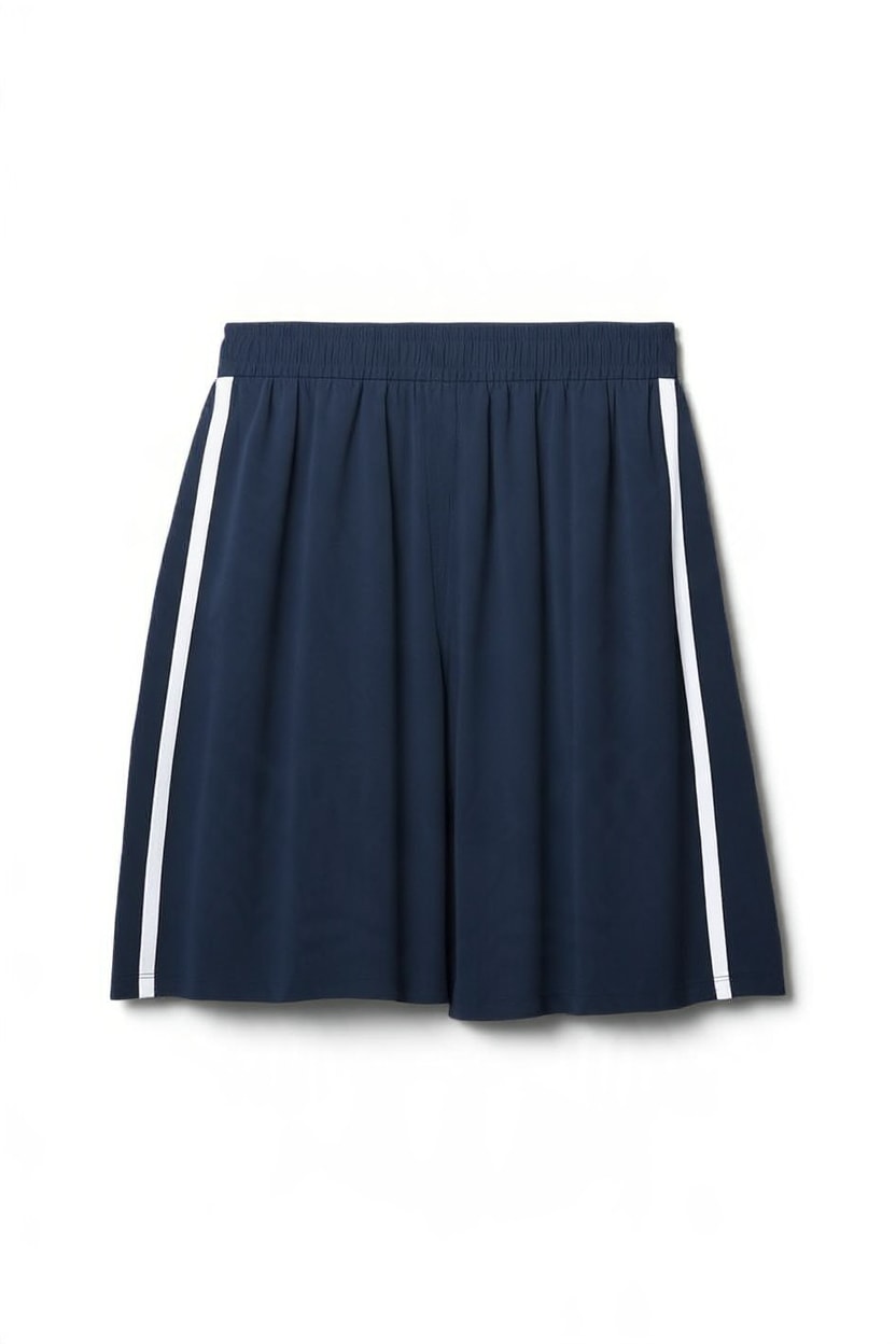 Topshop sport stripe detail shorts in navy