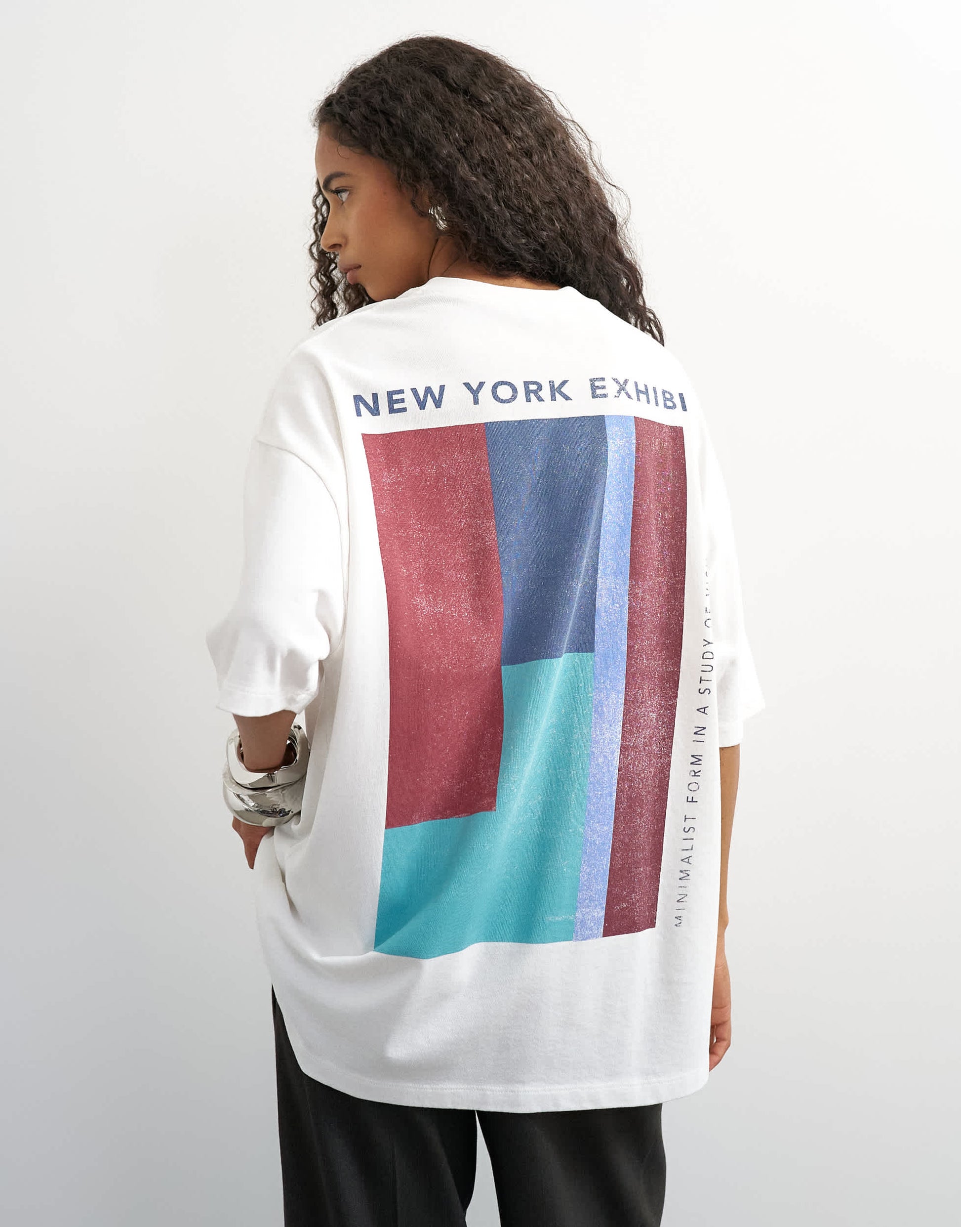 Topshop 'New York Edition' graphic t-shirt in ecru