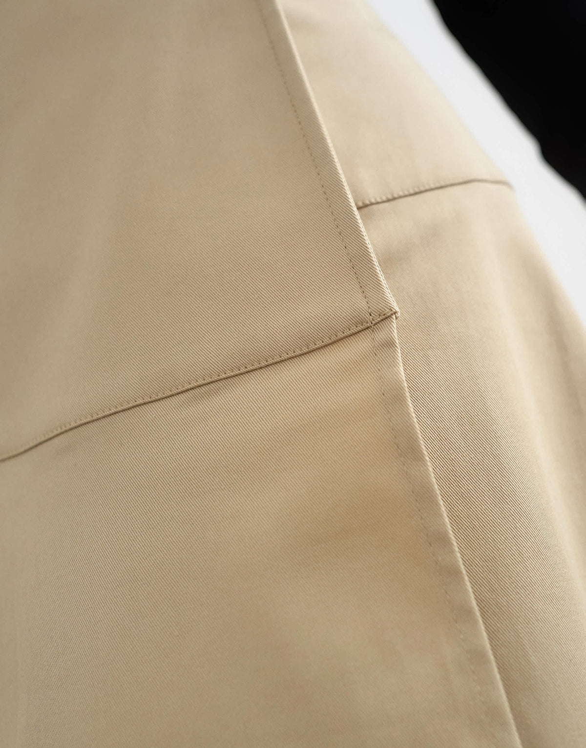 Topshop wrap waistband detail trench skirt in stone