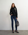Topshop skinny high rise jean with side split in rinse
