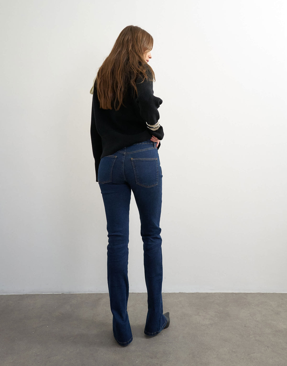 Topshop skinny high rise jean with side split in rinse