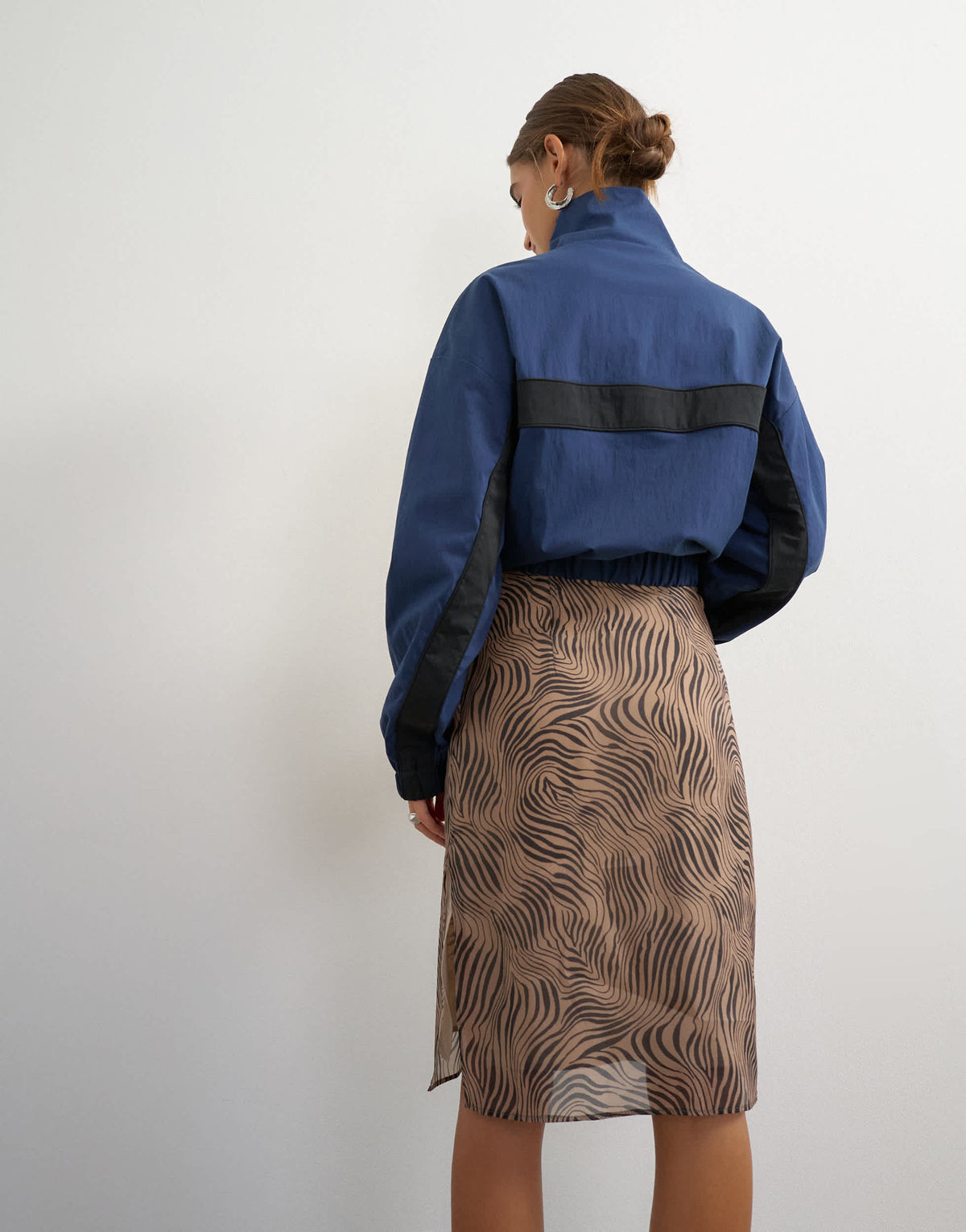 Topshop organza 90s length skirt in zebra print