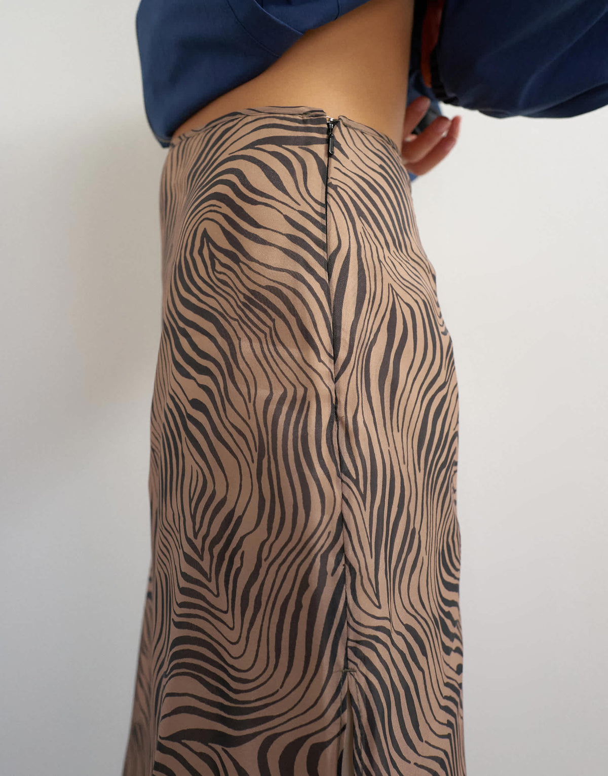 Topshop organza 90s length skirt in zebra print