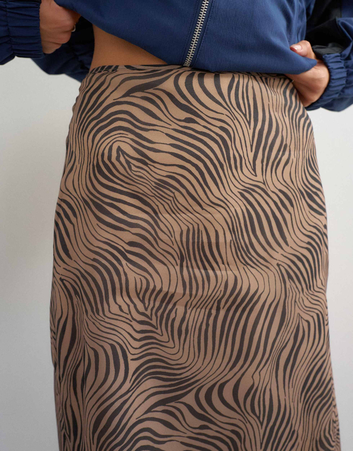 Topshop organza 90s length skirt in zebra print