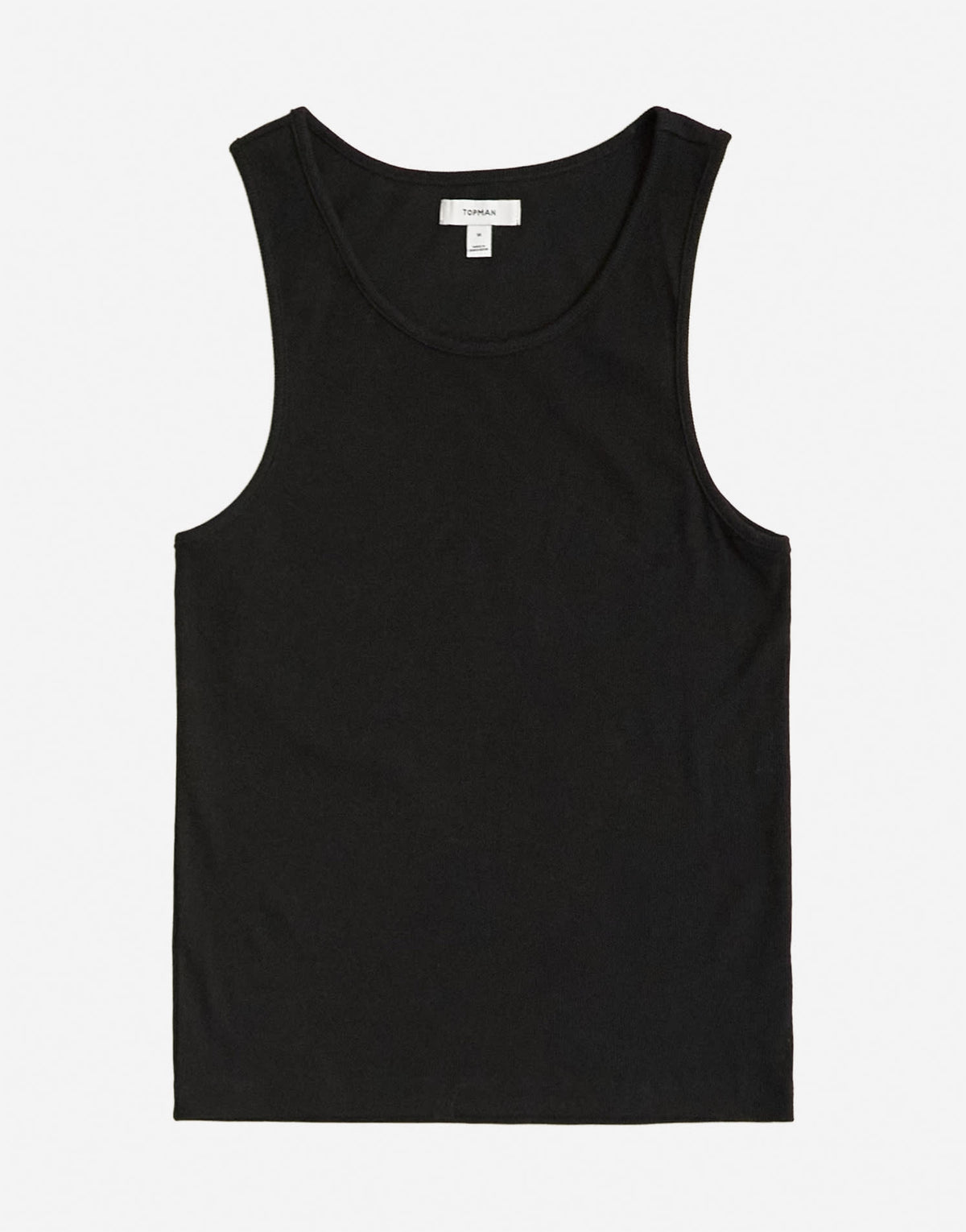 Topman rib vest in black