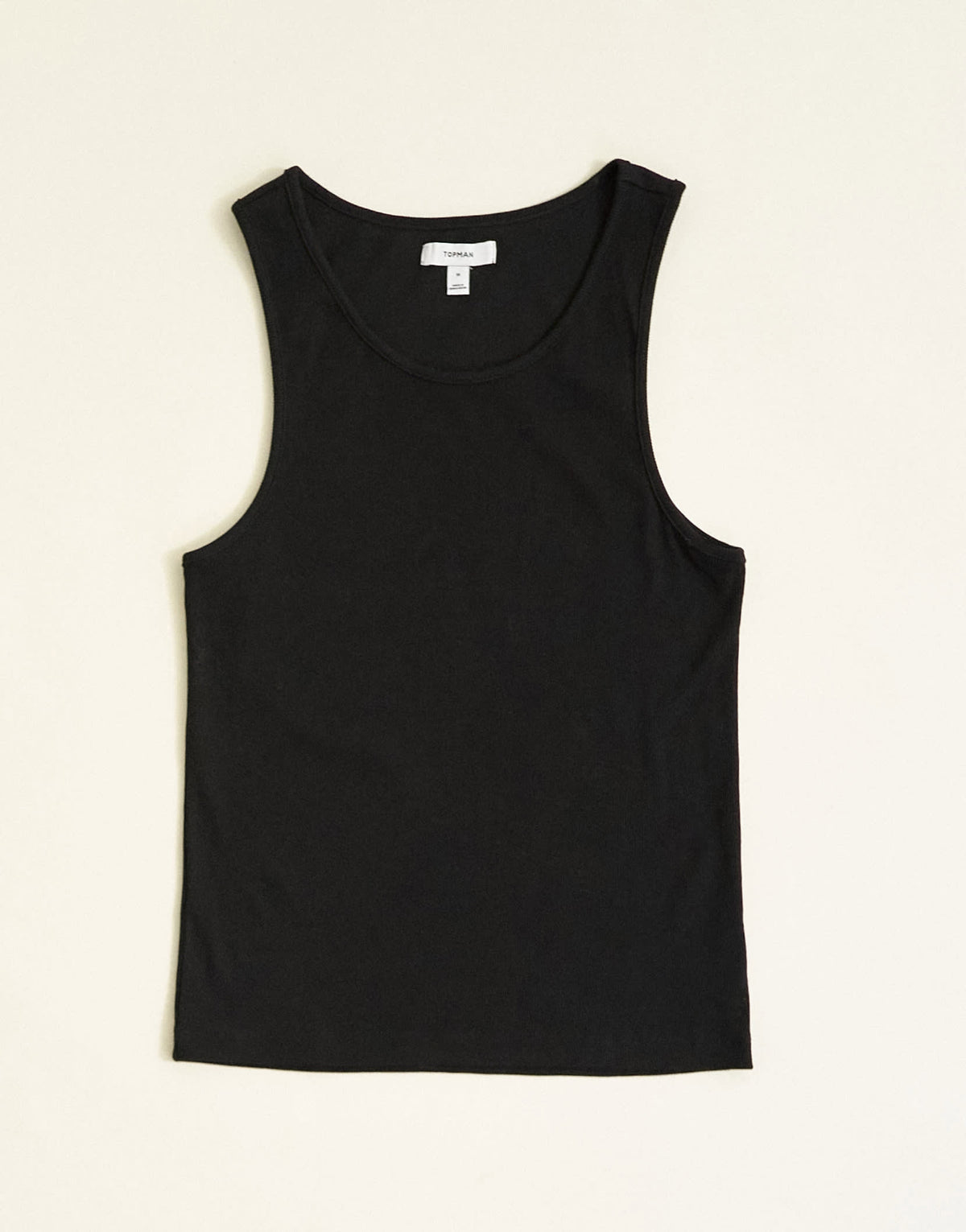 Topman rib vest in black