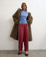 Topshop cupro cropped sporty jogger in red
