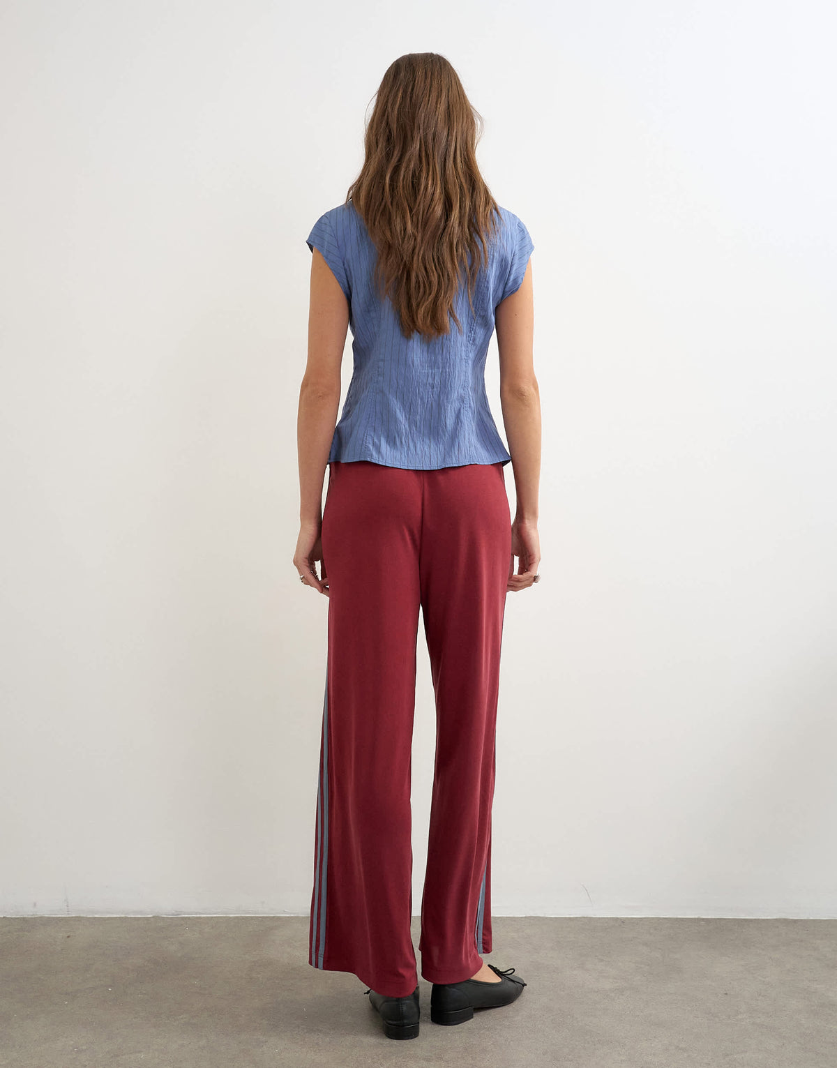 Topshop cupro cropped sporty jogger in red
