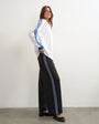 Topshop cupro cropped sporty jogger in black
