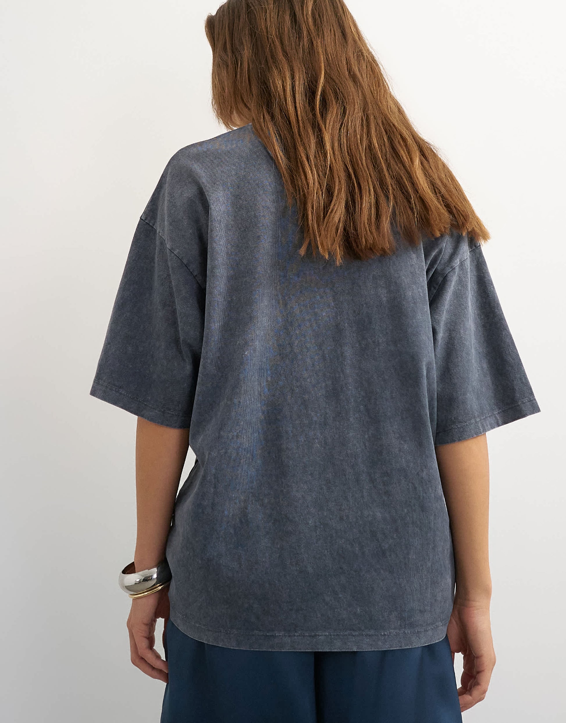 Topshop graphic '74' washed t-shirt in charcoal