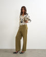 Topshop Dilan baggy low rise jean in khaki green