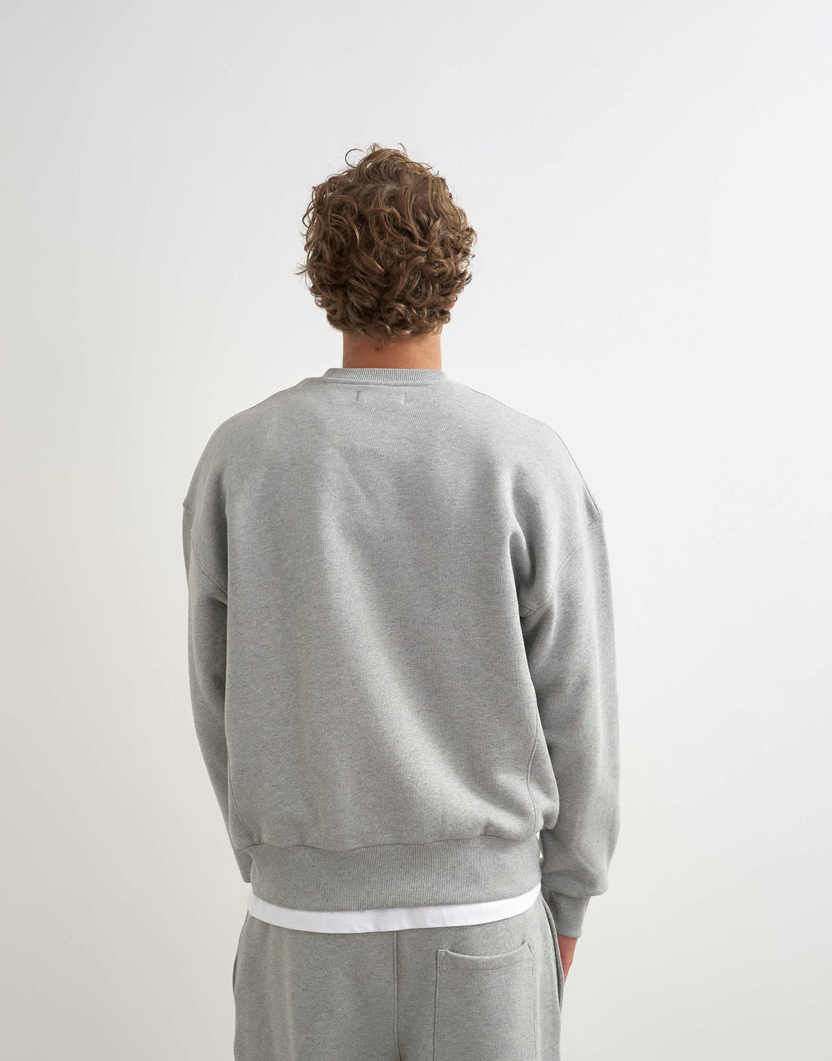 Topman relaxed fit heavyweight sweatshirt in grey marl