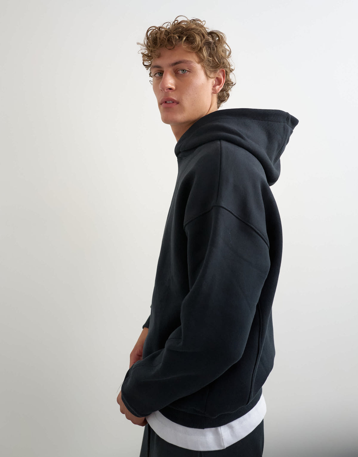 Topman relaxed fit heavyweight hoodie in black