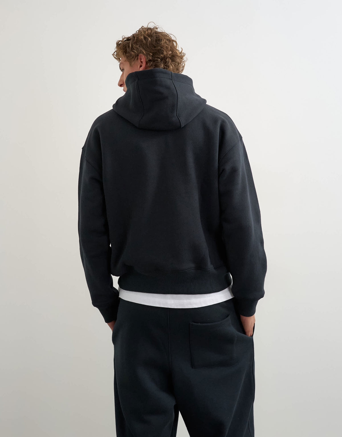Topman relaxed fit heavyweight hoodie in black
