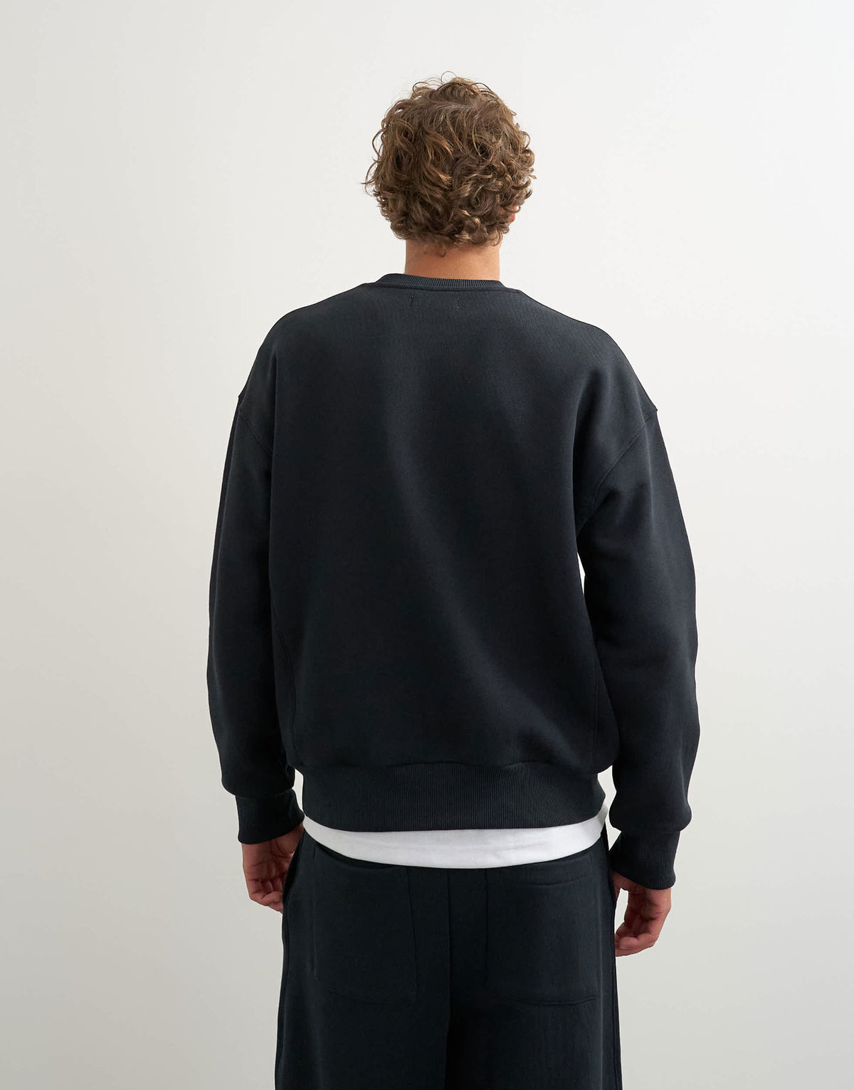 Topman relaxed fit heavyweight sweatshirt in black