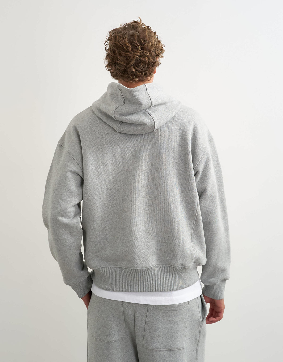 Topman relaxed fit heavyweight hoodie in grey marl