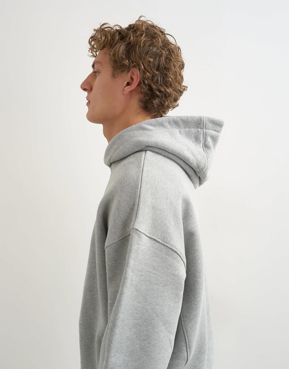 Topman relaxed fit heavyweight hoodie in grey marl