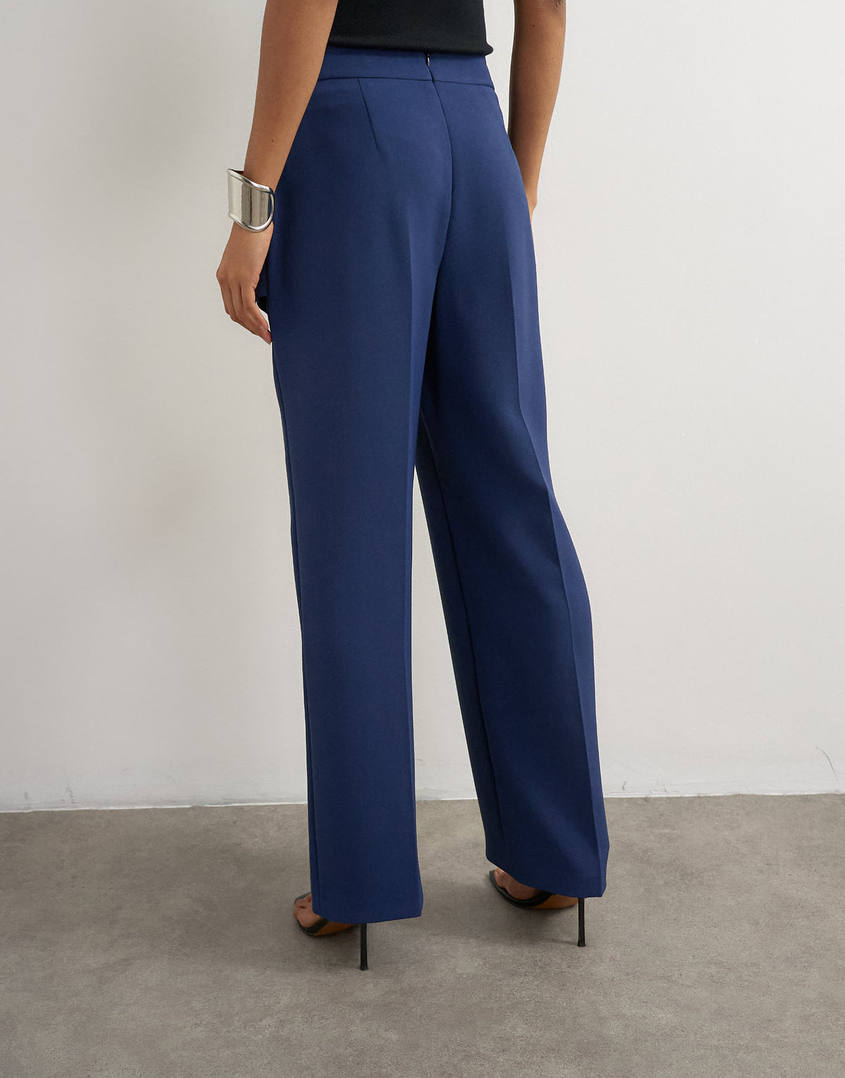 Topshop skirt detail tailored trouser in navy