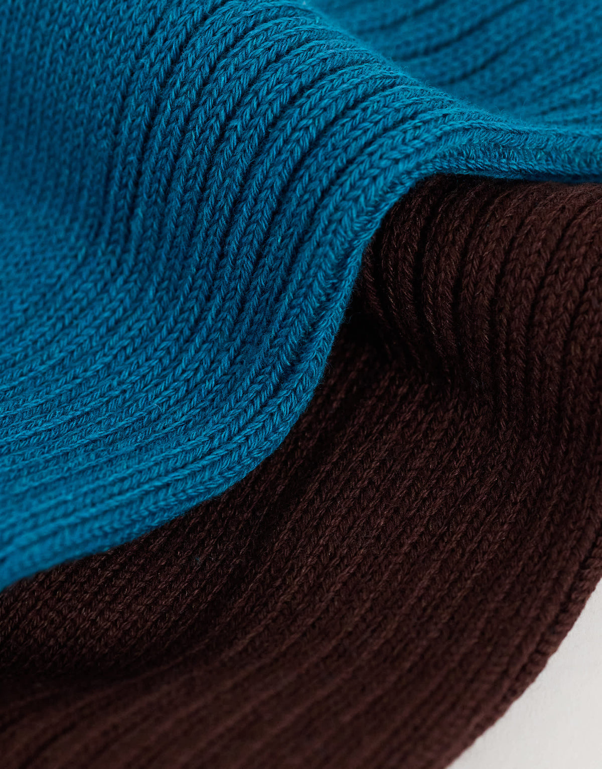 Topshop Sophie 2 pack twisted yarn sock in teal and chocolate
