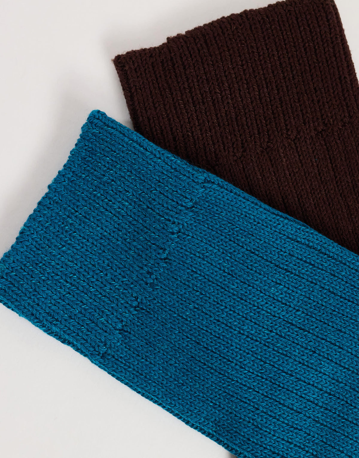 Topshop Sophie 2 pack twisted yarn sock in teal and chocolate