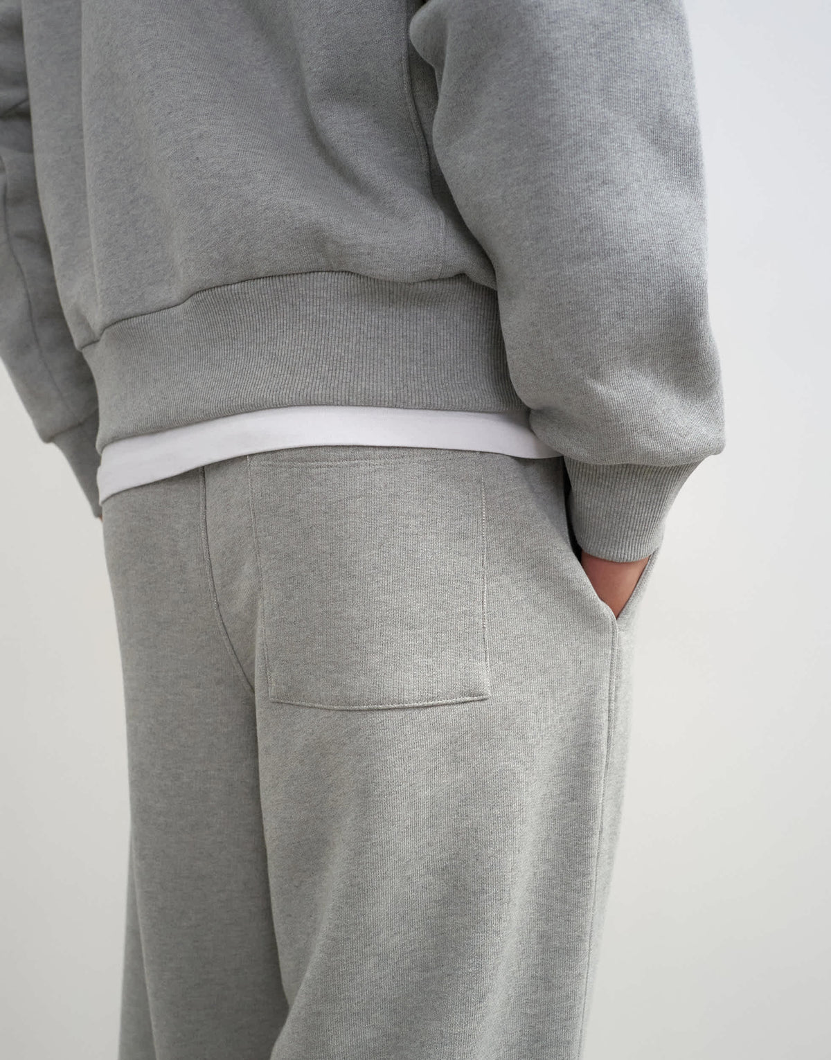 Topman heavyweight baggy fit cuffed jogger in grey marl