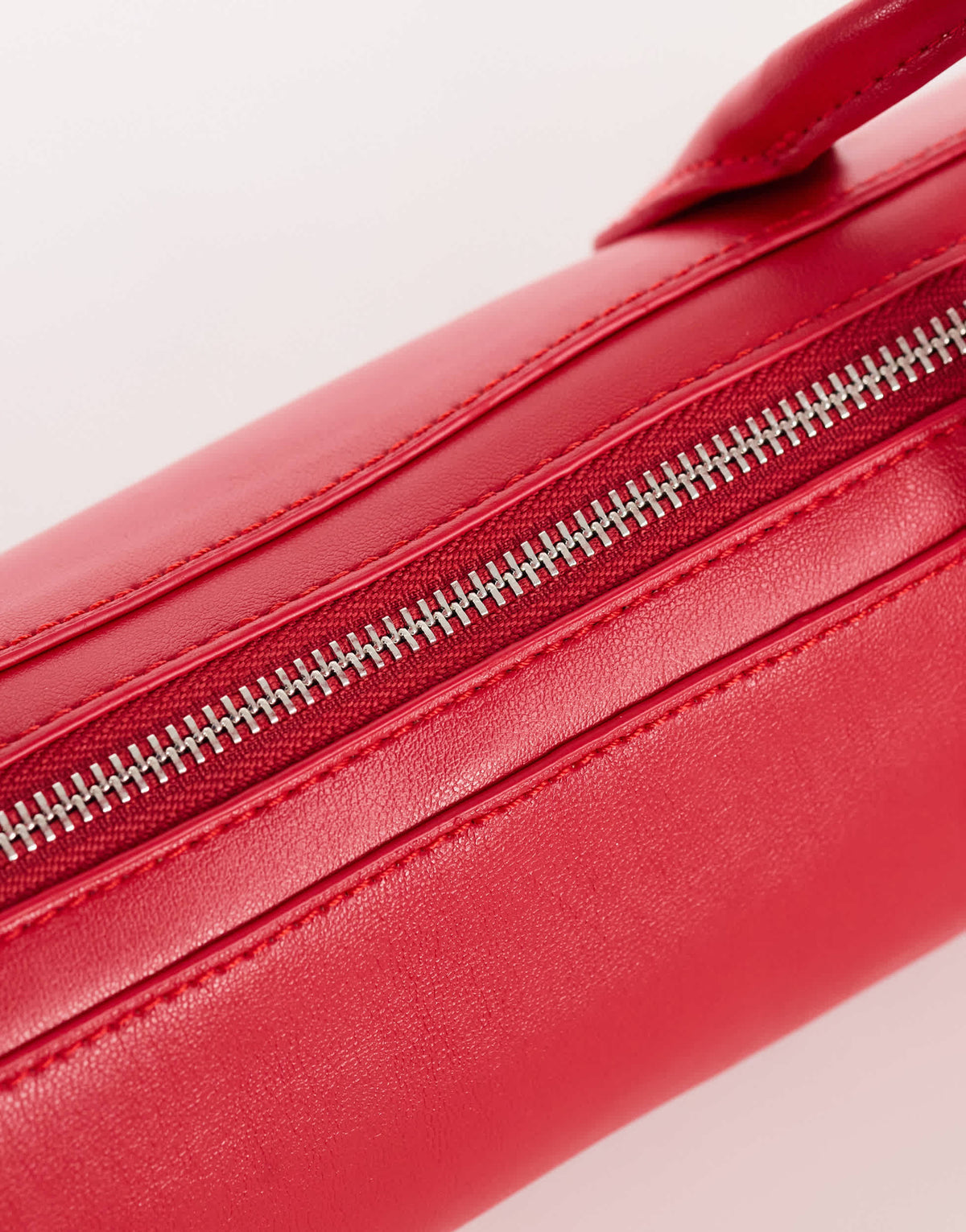Topshop Skylar medium elongated bowler bag in red