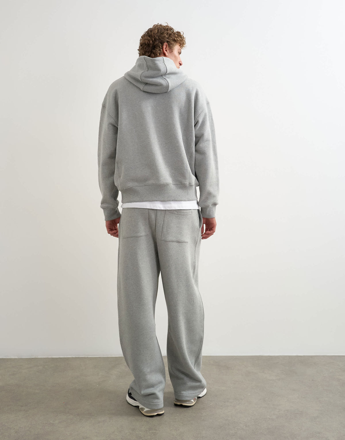 Topman heavyweight barrel fit jogger in grey marl