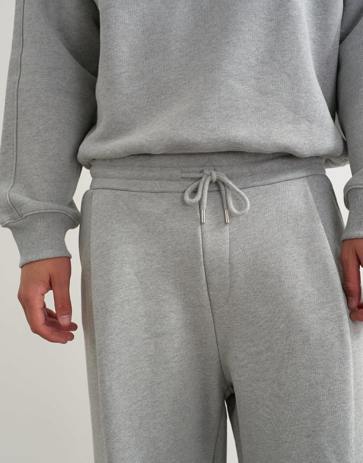 Topman heavyweight barrel fit jogger in grey marl