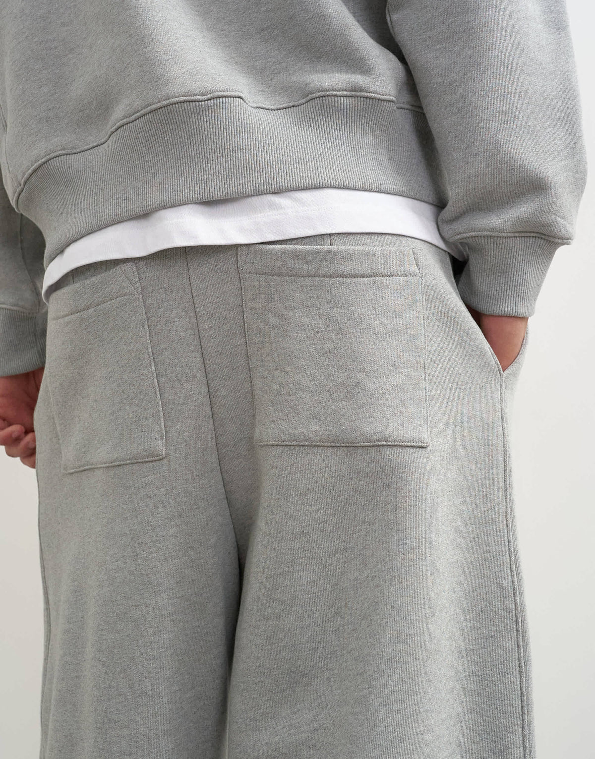 Topman heavyweight barrel fit jogger in grey marl