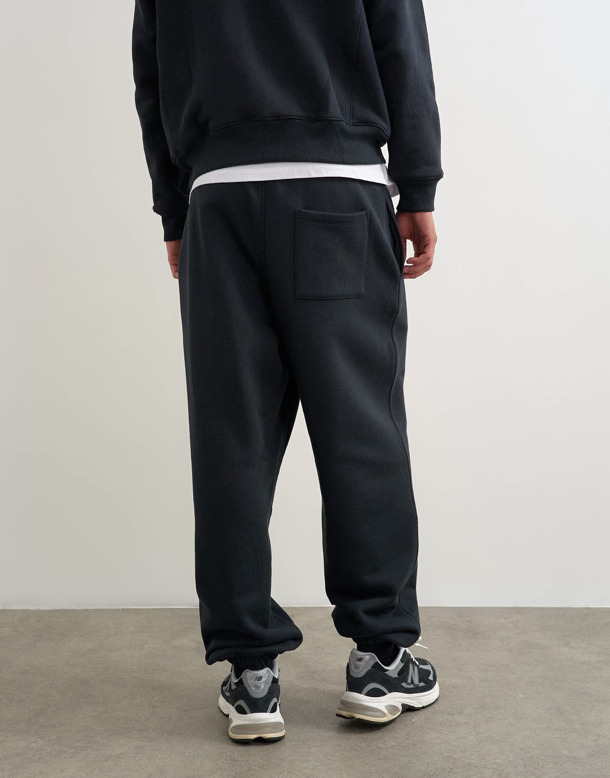 Topman heavyweight baggy fit cuffed jogger in black
