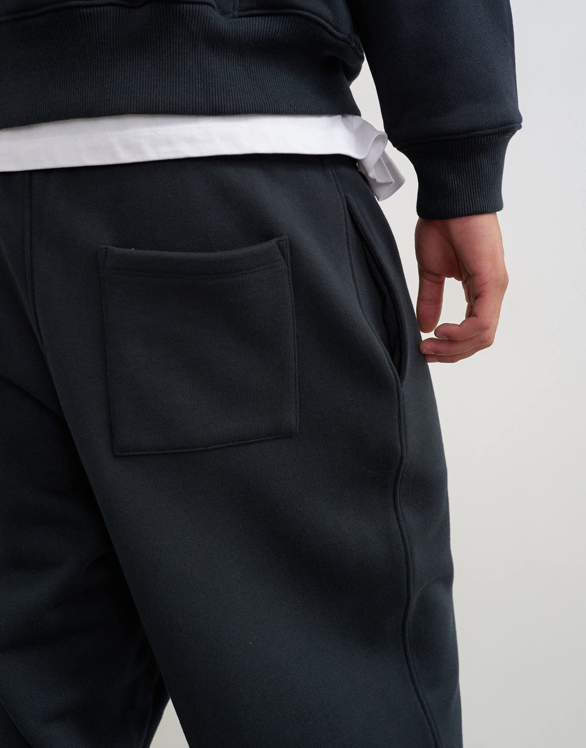 Topman heavyweight baggy fit cuffed jogger in black