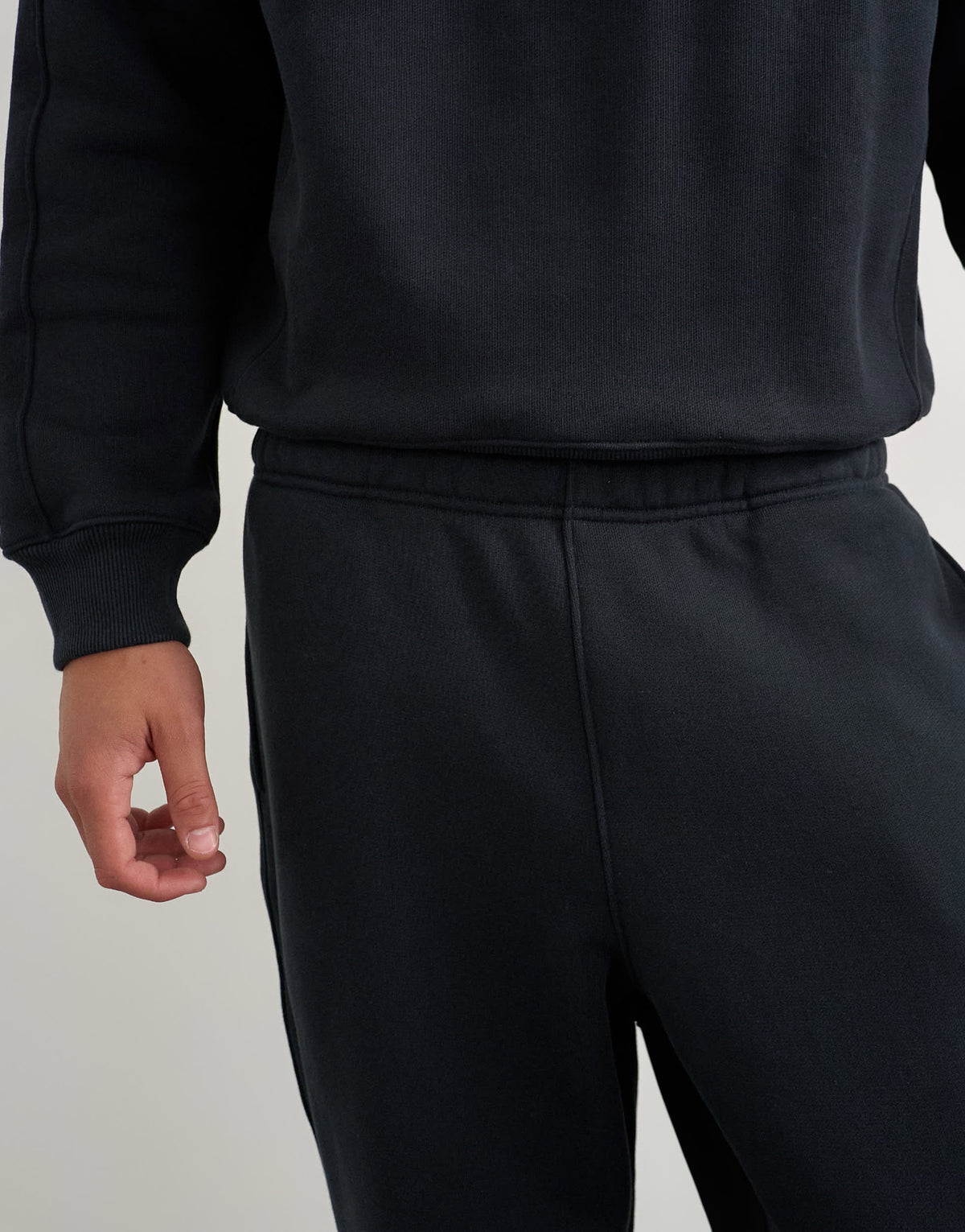 Topman heavyweight baggy fit cuffed jogger in black