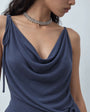 Topshop Molly snake chain choker in silver