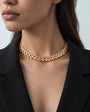 Topshop Molly snake chain choker necklace in gold
