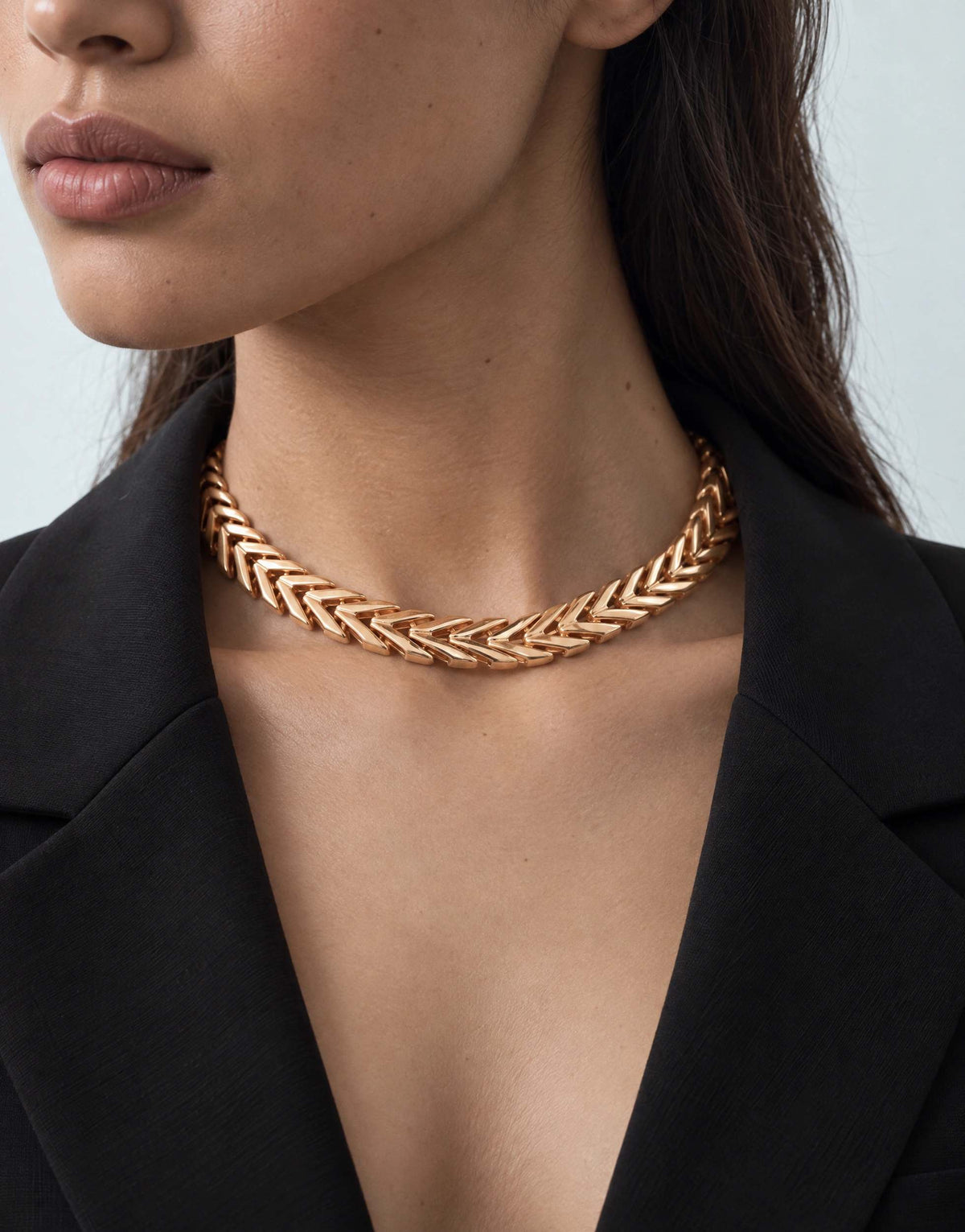 Topshop Molly snake chain choker necklace in gold