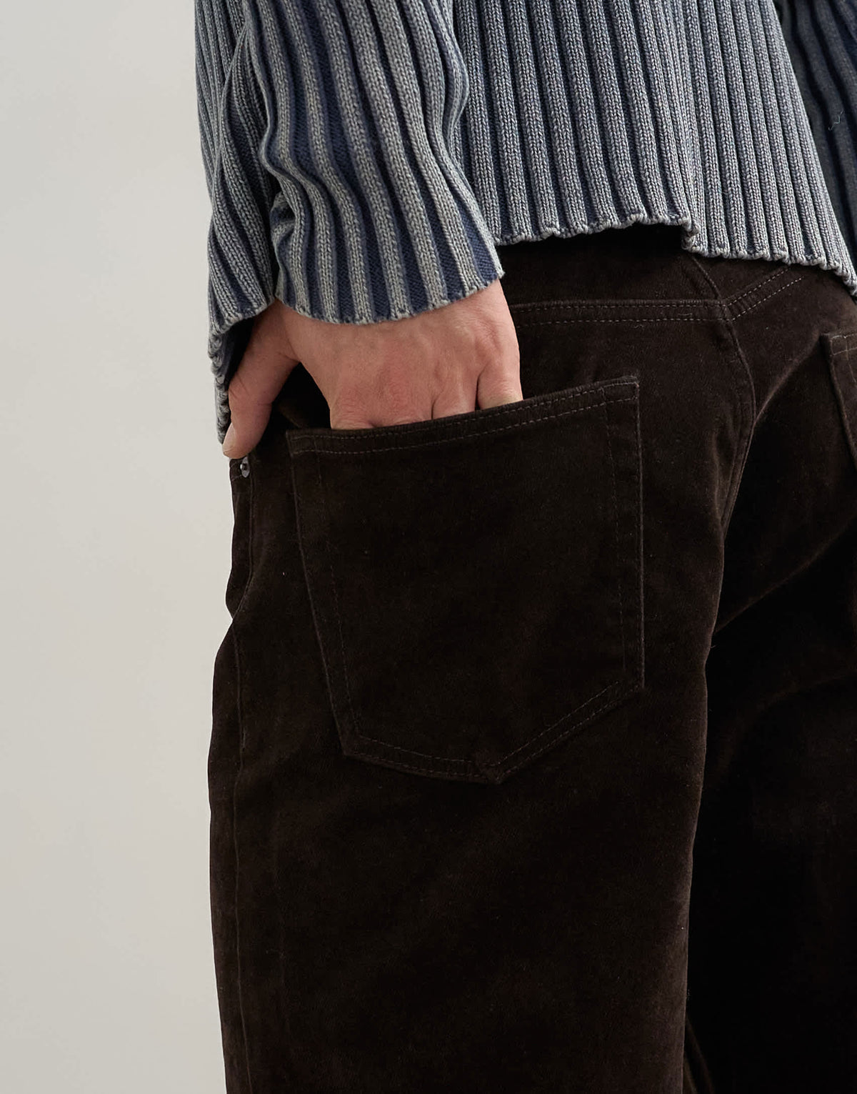 Topman straight fit jeans with coated velour finish in brown