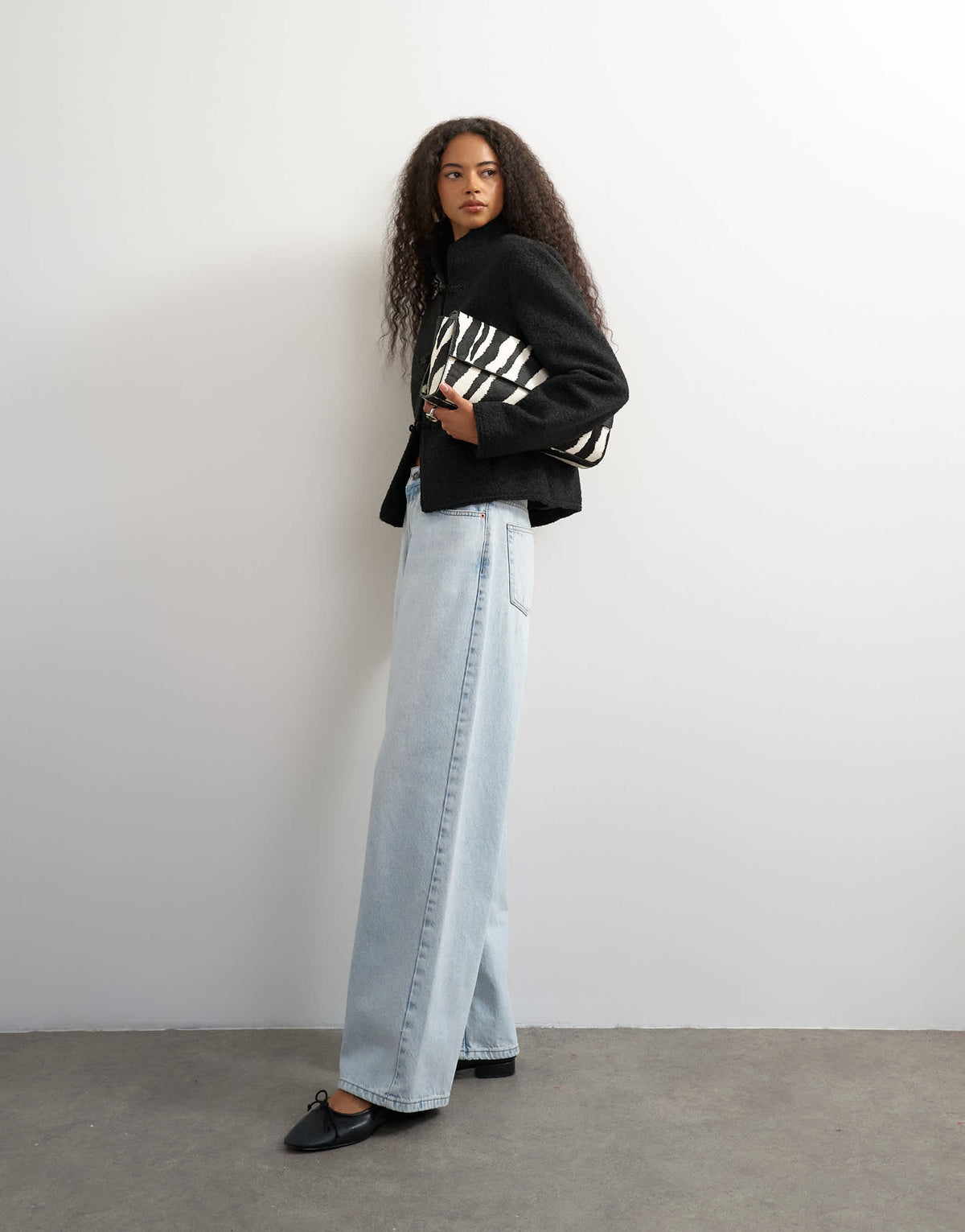 Topshop low rise baggy boyfriend jean in bleach