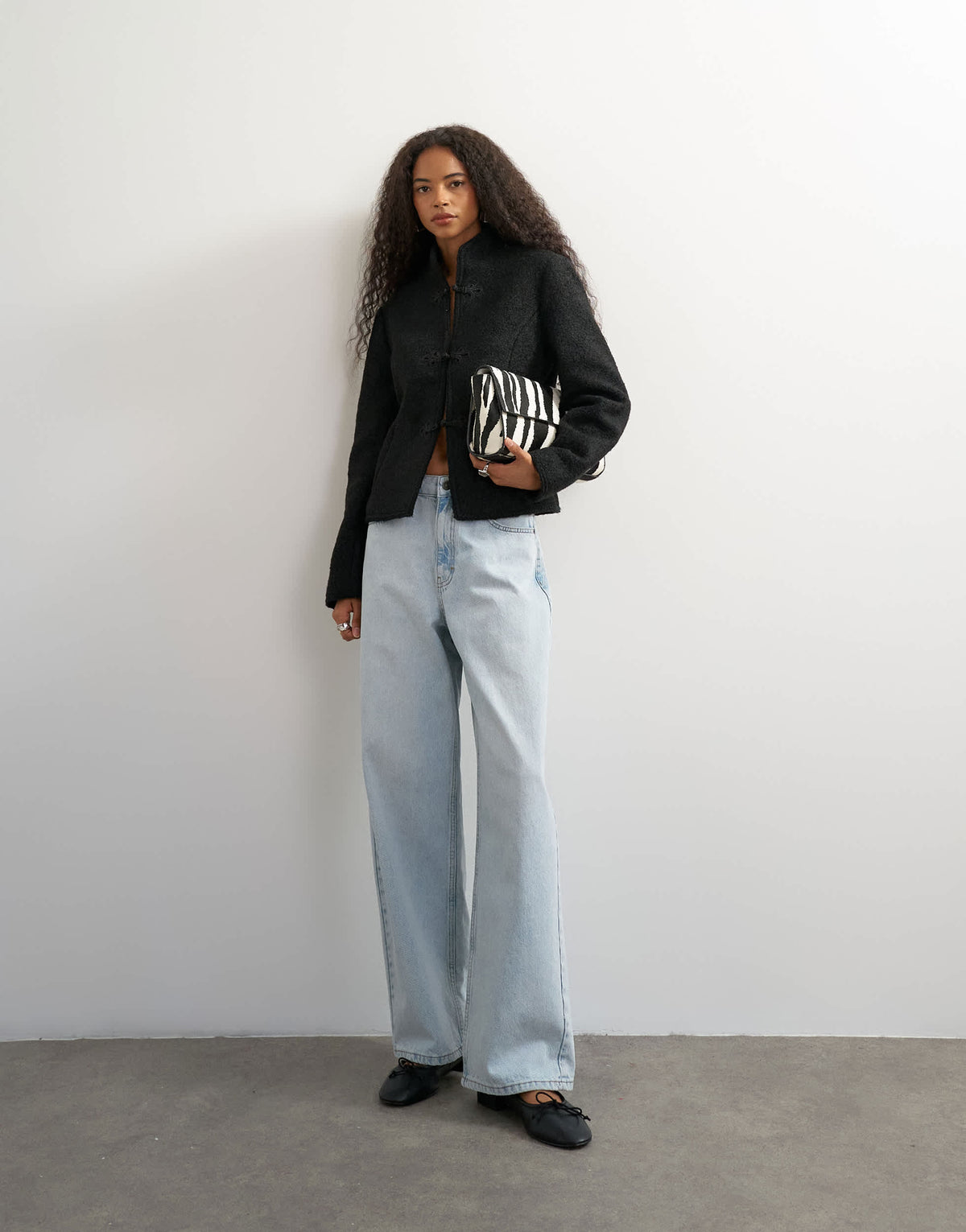 Topshop low rise baggy boyfriend jean in bleach