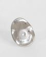Topshop Romeo waterproof stainless steel disk ring in silver brushed