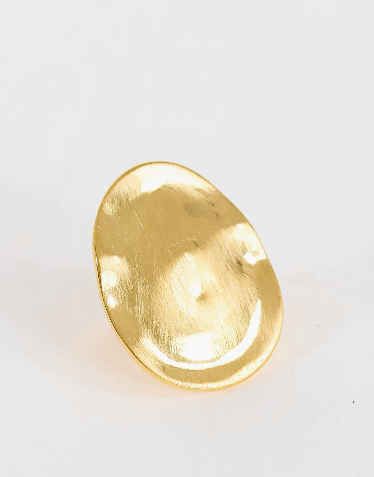 Topshop Romeo waterproof stainless steel disk ring in gold brushed
