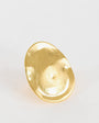 Topshop Romeo waterproof stainless steel disk ring in gold brushed