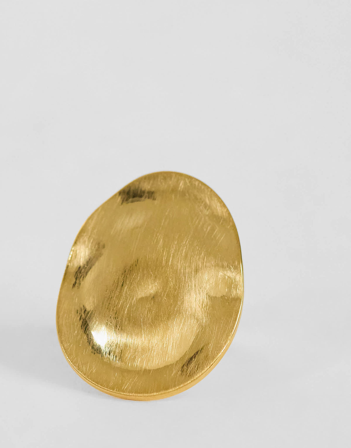 Topshop Romeo waterproof stainless steel disk ring in gold brushed